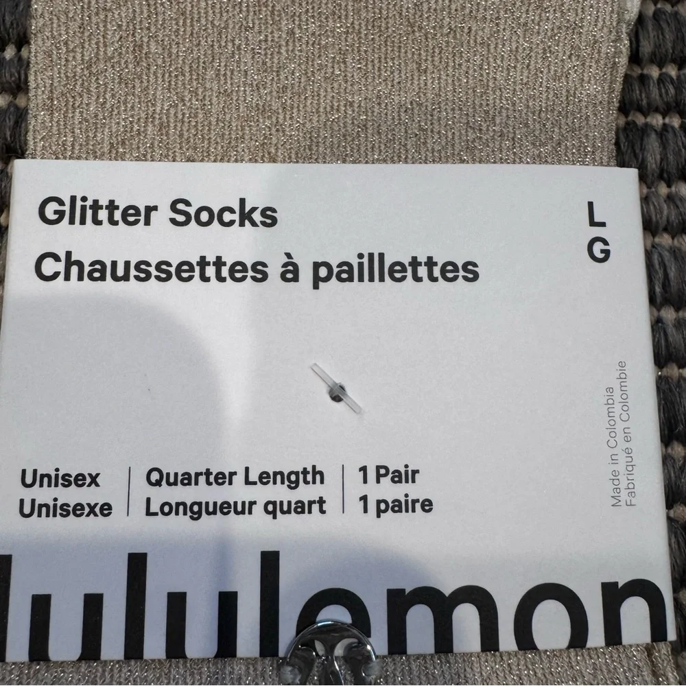 lululemon Glitter  Socks Quarter Length